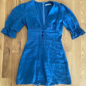 Reformation Simi Linen Dress in Azul (size 2)